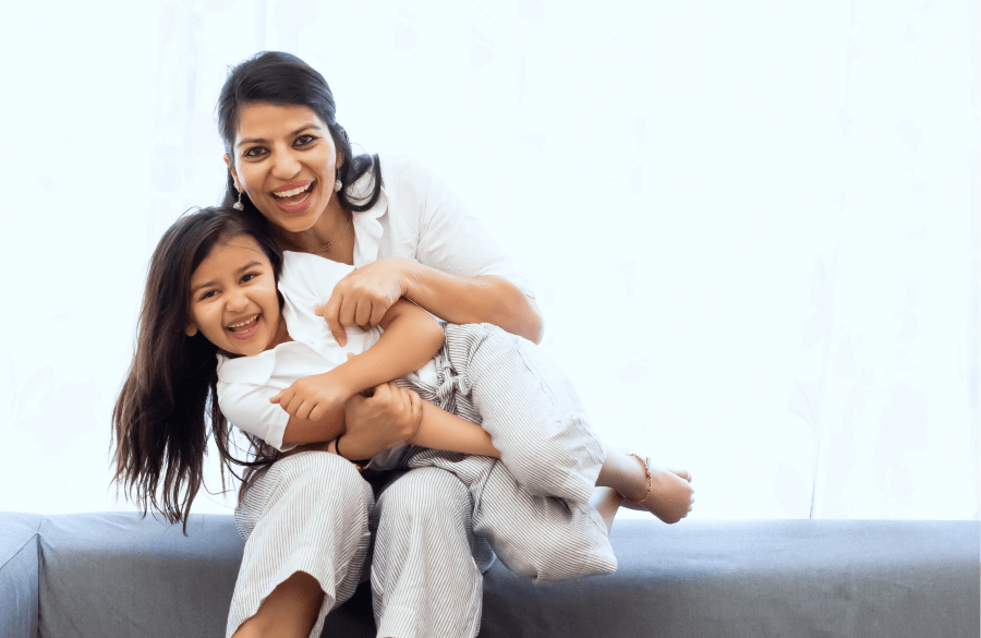 Migrant mum and daughter Migrant mum and daughter